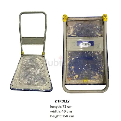Set of 2 Foldable Platform Trolleys - 73x46cm
