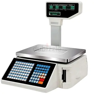 Commercial Digital Label Printing Scale with Dual Display and Keyboard